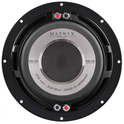 BRAX MATRIX ML10 SUB - 250 mm High-End Subwoofer with 2 x 2 Ohms Dual Voice Coil