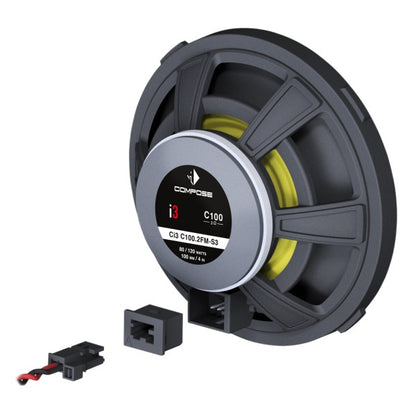 HELIX Ci3 C100.2FM-S3 - 4 inch / 100 mm performance coaxial speaker system with 3 Ω impedance, titanium tweeter and FlexMount technology