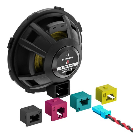 HELIX Ci5 M80FM-S3 - 80 mm / 3.15 inch advanced midrange with 3 Ω impedance, FlexMount80 technology and unique silicon coated paper cone