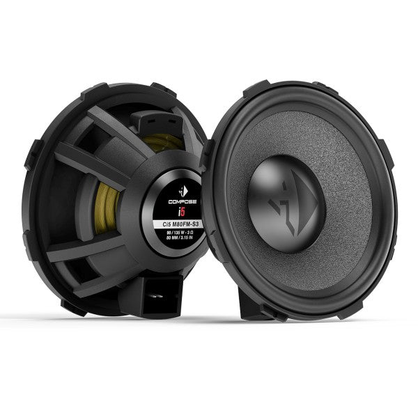 HELIX Ci5 M80FM-S3 - 80 mm / 3.15 inch advanced midrange with 3 Ω impedance, FlexMount80 technology and unique silicon coated paper cone
