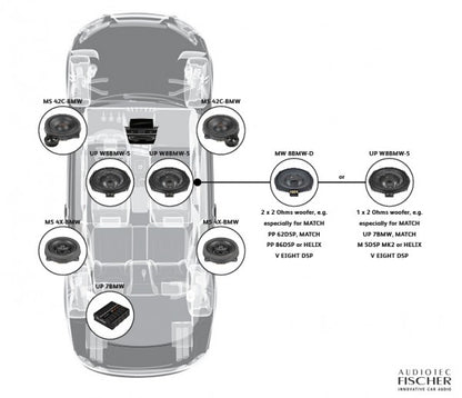 MATCH UP W8BMW-S - Ultra flat 8" BMW upgrade subwoofers