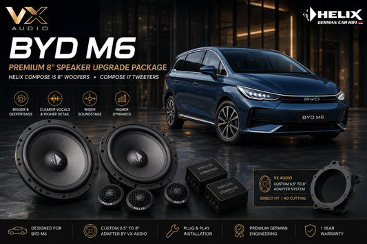 BYD M6 Premium 8" Front Speaker Upgrade Package | Helix Compose i7 + i5